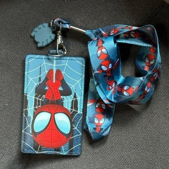 Loungefly Handbags - Loungefly 2024 SDCC Exclusive Spiderman Lanyard Cardholder LIMITED EDITION NWT